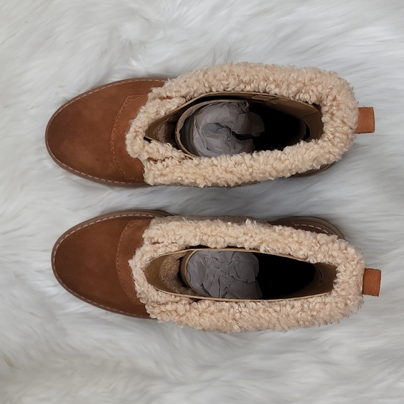 Naturalizer Jett Ankle Booties Winter Boots Tawny Brown - Picture 12 of 16